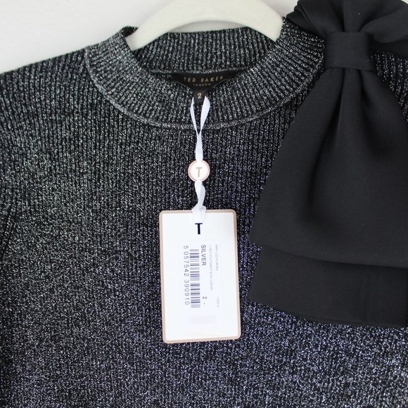 NWT TED BAKER Bow Stylish Sweater - Work to Evening - Picture 6 of 9
